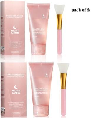 Inspire Select Hydrolyzed Collagen Overnight Peel Off Facial Mask, Hydrating Firming Wrap Mask For Elasticity & Anti Aging transparent