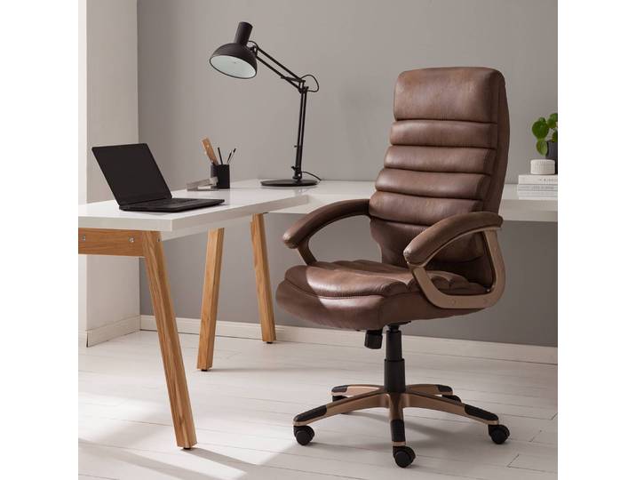 Fauteuil de direction Hatley 67 x 115 x 72cm Microfibre Viale: Vintage marron Marron/Marron