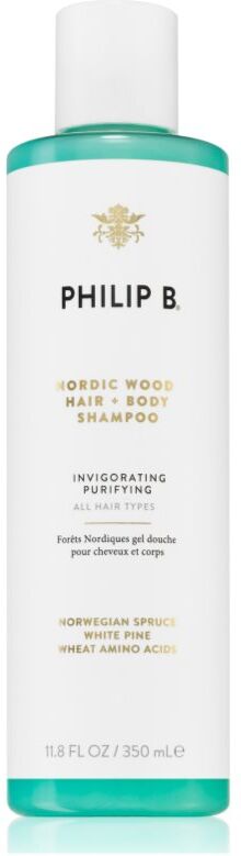 Philip B. White Label Nordic Wood shampoing purifiant corps et cheveux 350 ml