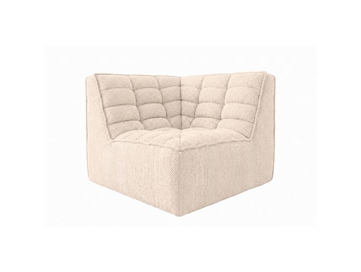 Kaiser Möbel Eckmodul, Modul, Plüschstoff Pop, Creme, Lazy, Holz, 93x76x93 cm, Wohnzimmer, Sofas & Couches, Sofas
