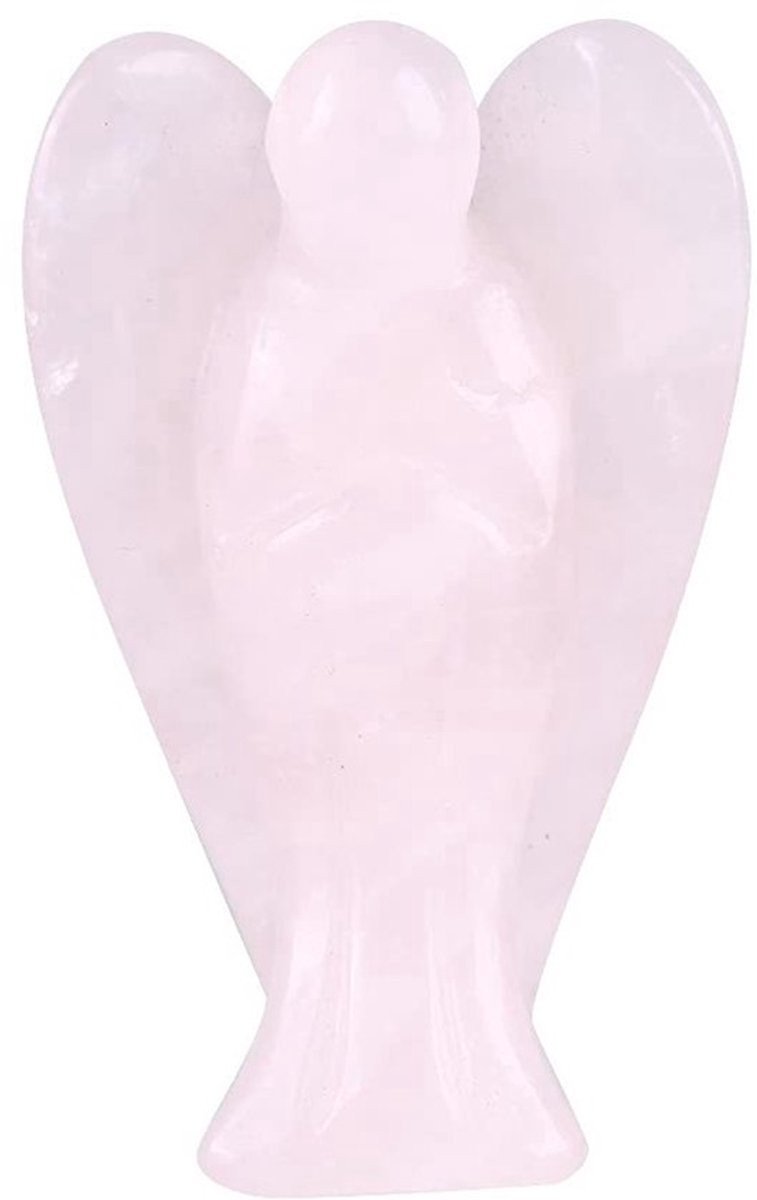 Rose Quartz Guardian Angel standbeeld van edelsteen voor thuisdecoratie