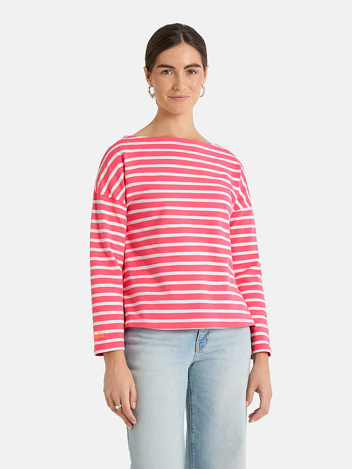 LIEBLINGSSTÜCK Sweatshirt "Stine" in Pink/ Weiß - L