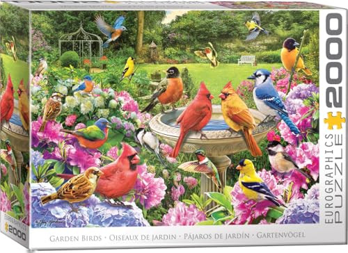 EuroGraphics Puzzel Tuinvogels Ontmoeting 2000 stukjes 68 x 97 cm