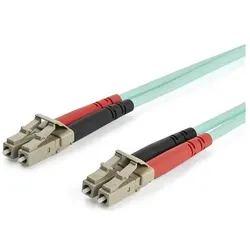 StarTech .com A50FBLCLC15 15 m OM3 LC auf LC Multimode-Duplex-Glasfaser-Kabel (15 m), Netzwerkkabel