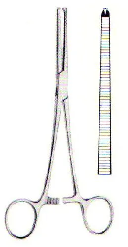 Zepf medical instruments GmbH Arterienklemme nach Rochester-Ochsner (Kocher) gerade 1 : 2 Zähne, 16,0 cm 12-3200-16