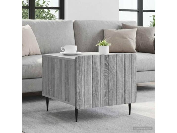 TEKGHUT Couchtisch Sonoma 49 x 50 x 42 cm Holzwerkstoff mit Zwei Ebenen Zwei Ablageflächen, pflegeleichte Oberfläche, vielseitig einsetzbar, robuste Konstruktion, modernes Design