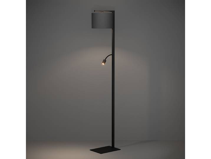 Lampadaire 35 x 27 x 180cm Argenté Tissu mélangé Module LED
