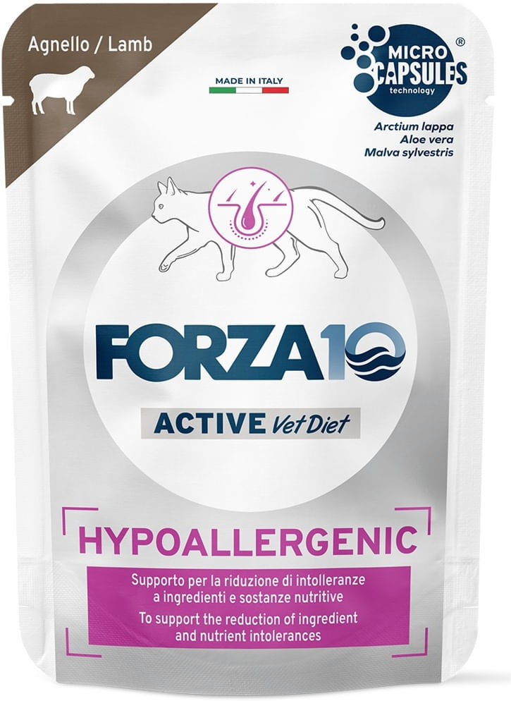 Forza10 Cat Active Vet Diet Hypoallergenic Busta 80G AGNELLO