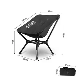 BusBoxx Defthike faltbarer Campingstuhl Free Chair Schwarz