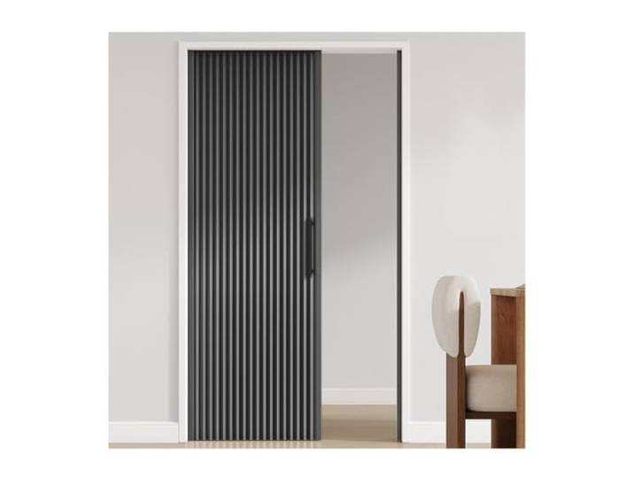 Magnetische Falttür Akkordeon Raumteiler Trennwand Magnetverschluss, Platzsparend, Lärmminderung, Dünner Rahmen, Einfache Montage(Style2,220x240cm)
