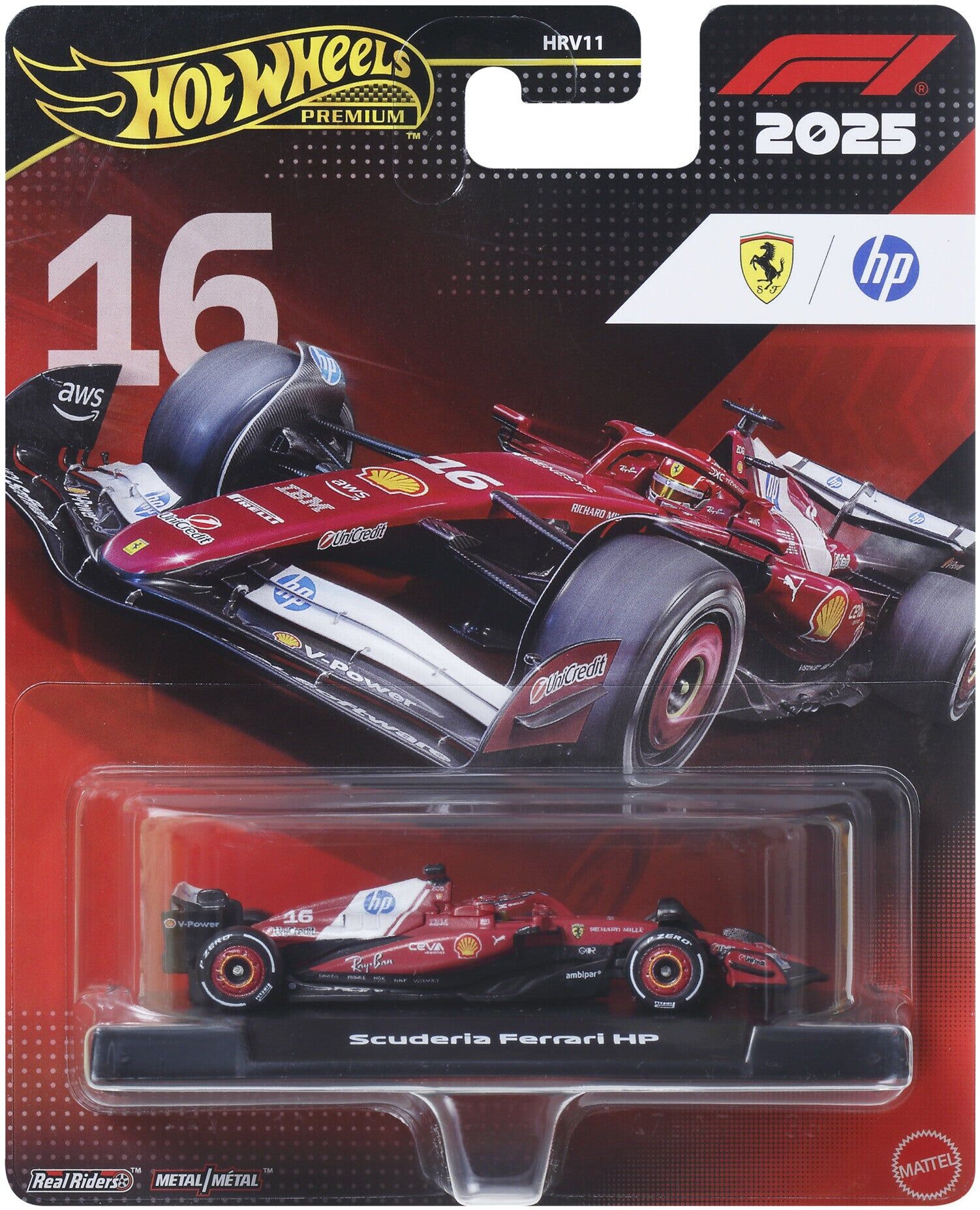 Mattel Hot Wheels Premium Formula 1 Ferrari Charles Leclerc 1:64 Die-Cast Car - Officially Licensed Collectible - 1:64 Scale