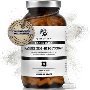 Qidosha Magnesium Bisglycinat, 300 Kapseln, Magnesiumbisglycinat + Aminosäure Glycin, 300 mg