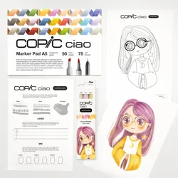 COPIC® Ciao Sunset Palette Starter Layoutmarker-Set grau 1.0 + 6.0 mm Schreibfarbe: Mehrfarbig