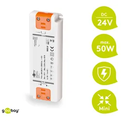 GOOBAY 30618 - LED-Trafo, 50 W, 24 V DC, 2080 mA, slim