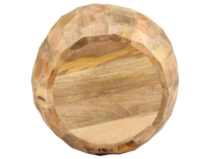 GKHPYURE Tabouret Forme Tambour en Bois Massif de Manguier 37 x 48 cm Bois massif manguier, veinures dorées et brunes, assise 30 cm, table d'appoint, support pour plantes, poli, peint, laqué