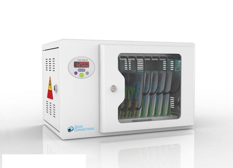 GC Tablet-Ladestation für bis zu 10 Geräte, UV-Desinfektion, Smart Control Sync.