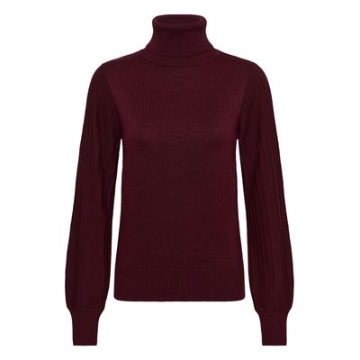 Strickpullover SAINT TROPEZ "Damen Strickpullover MarcySZ", Damen, Gr. L, rot (port royale), Obermaterial: 70% Viskose LENZING LenzingCV. 30% Polyester PES., Pullover Strickpullover