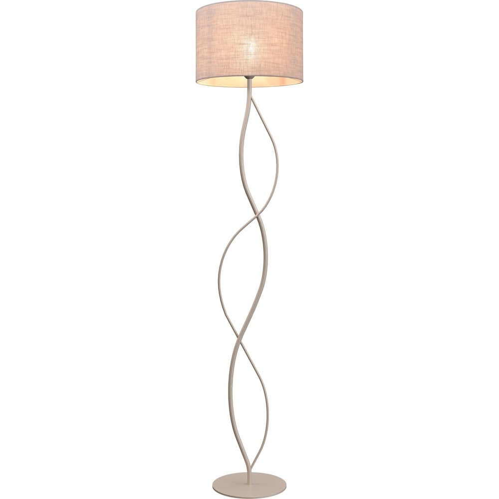Masterlight Vloerlamp Terry Dolo beige met stoffen kap
