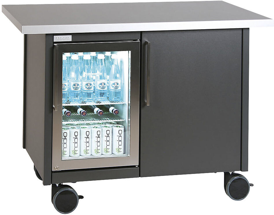 kaiserkraft Service- und Kaffeestation, mit 1 Kühlschrank und 1 Tür, LxBxH 1250 x 740 x 900 mm