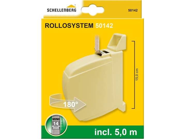 Schellenberg 50142 rolluik bandwikkelaar, beige, inclusief 5 meter band