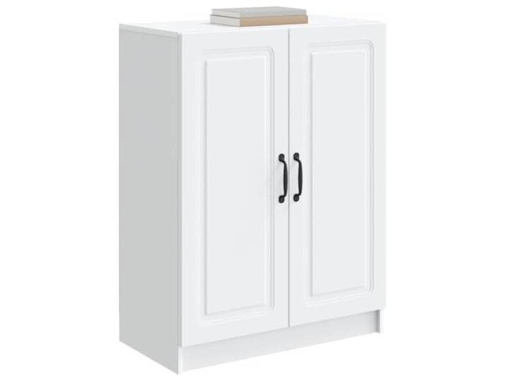 KTHLBRH Sideboard weiß 66 x 34,5 x 87 cm Ingenieurholz Schiebetüren, Innentüren, modern, traditionell, für Esszimmer oder Wohnzimmer