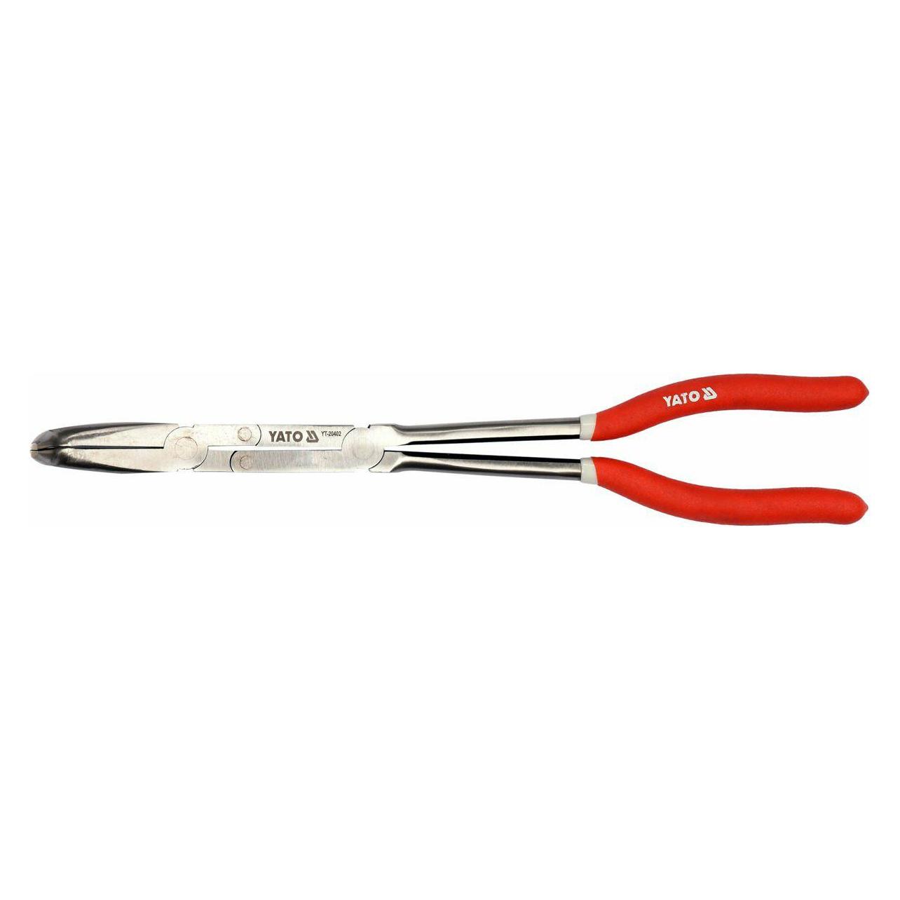 Yato YT-20402 Profi-Zange, 330 mm, lange gebogene Spitze, gezahnte Backen (330 mm) (YT-20402)