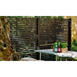 Rankgitter Tokyo 83 x 140 cm - Sichtschutz aus Kiefern- / Fichtenholz gefertigt - elegantes Rankgerüst in schwarz- Zaun für Garten & Terrasse
