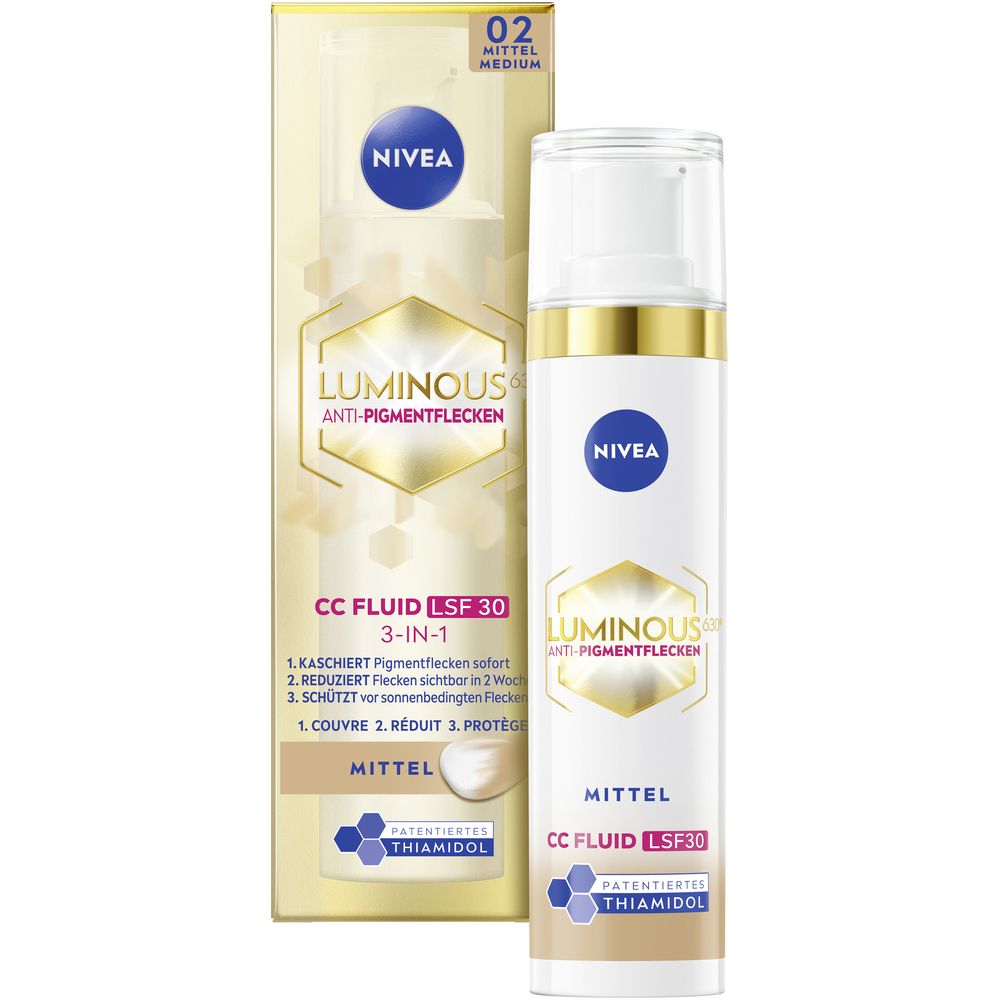 Nivea Luminous630 Anti-Pigmentflecken CC-Fluid LSF 30 Mittel 40ml 40 ml Serum