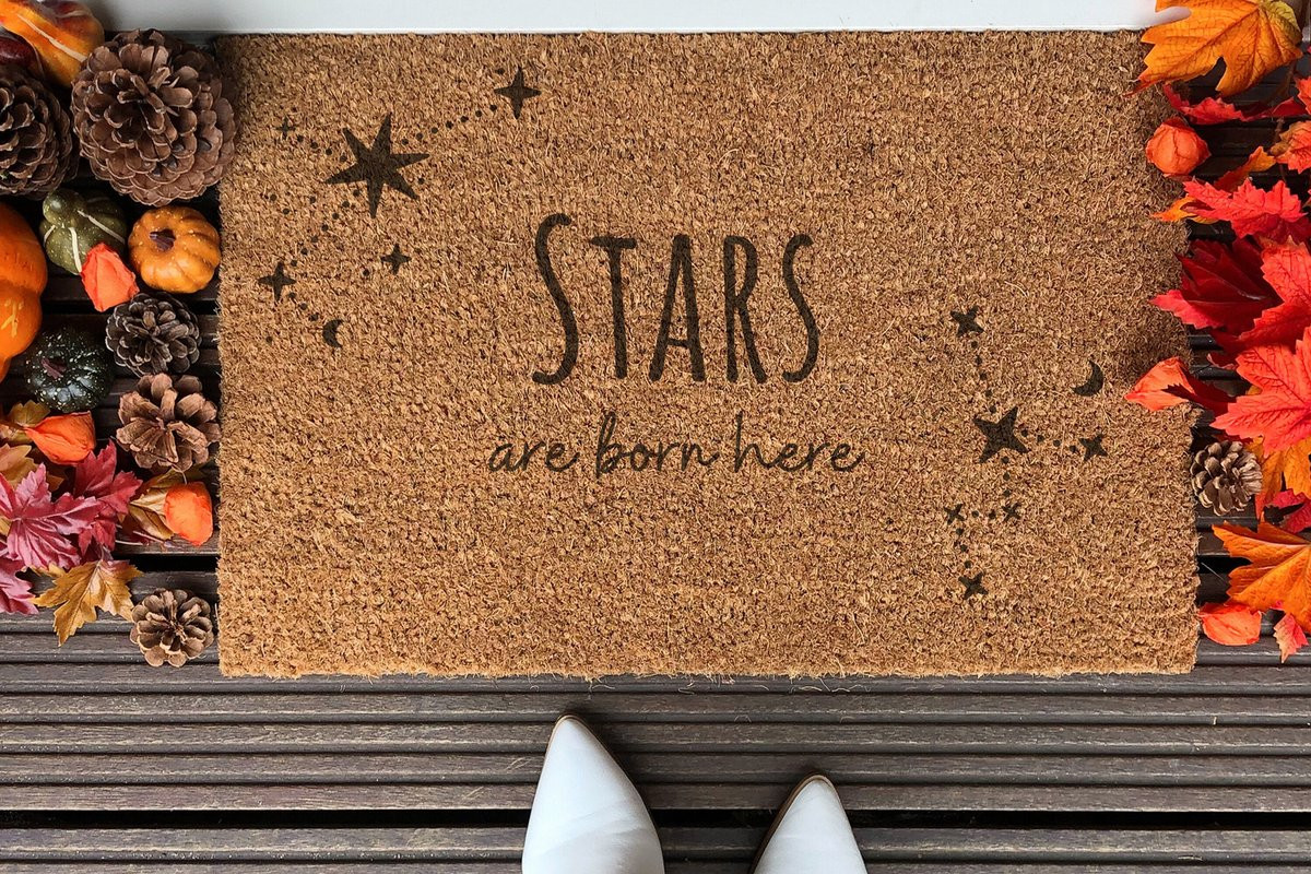 Laser Point Ingangsmat Stars Are Born Here 90 x 60 cm