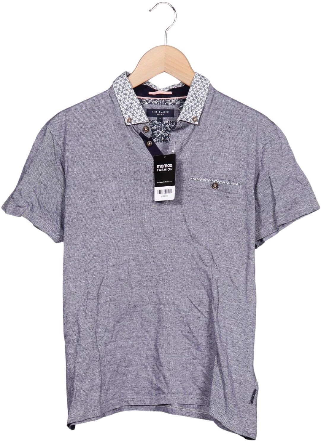 TED Baker Herren Poloshirt, Grau, Gr. L (Ted Baker 4), Baumwolle - Second Hand