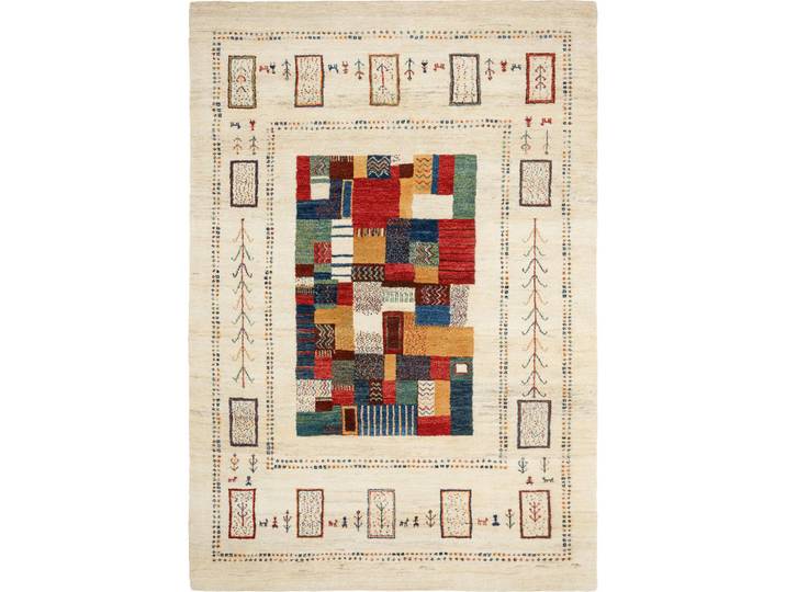Cazaris Orientteppich Matrix Reloaded, Creme, Abstraktes, quadratisch, 200x200 cm, für Fußbodenheizung geeignet, Teppiche und Böden, Teppiche, Orientteppiche