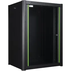Logon RWP16U45BL Wandrek 16U Zwart rack (16 HE, 19 Zoll Rack), Serverschrank, Schwarz