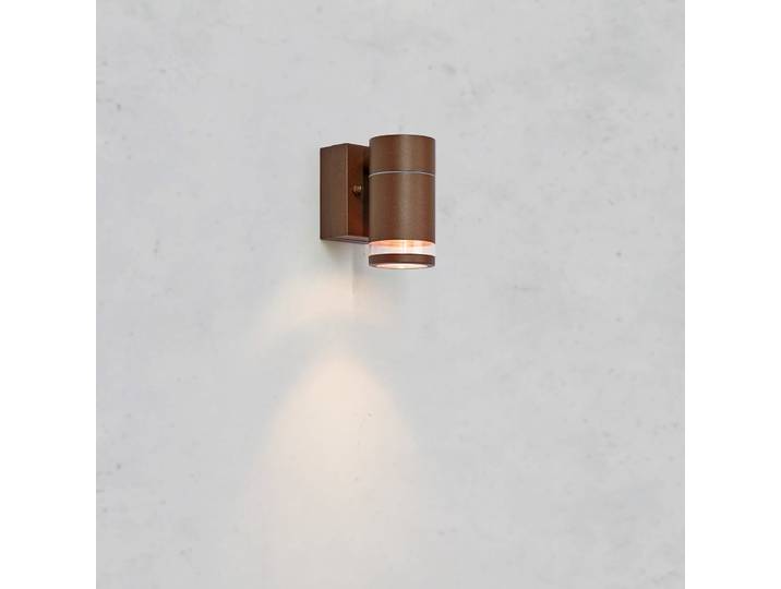 Luno LED-Außenwandlampe, braun, Höhe 11 cm, IP65, dim. - Markslöjd - Skandinavisch - Aluminium - Einflammig