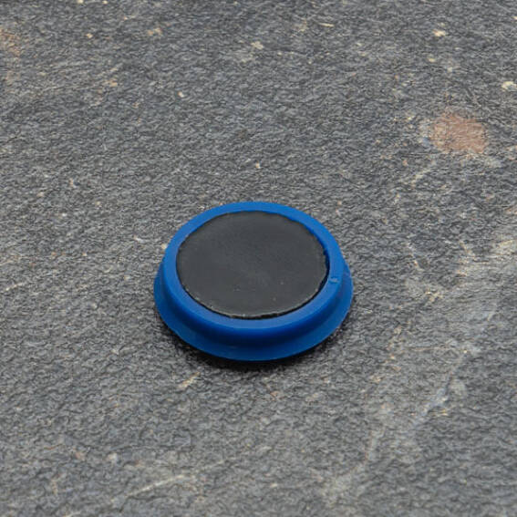 SPRINTIS 10 Unités - Aimant de bureau, rond 24 mm   bleu, plastique, ferrite