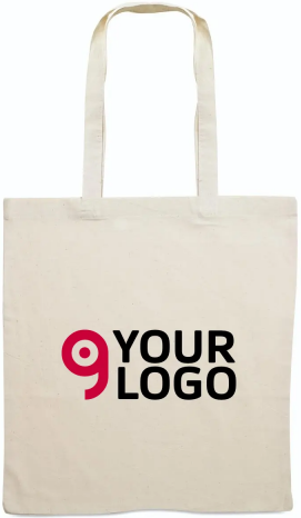 COTTONEL Shopper cotone 180g lunga manici OEKO-TEX® 38x42 cm Personalizzate o neutre