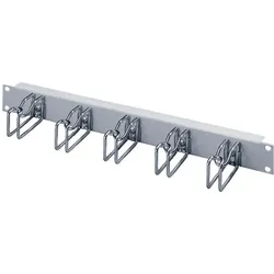 Rittal 1U Cable Manage Panel with steel rings, Serverschrank Zubehör, Grau, Silber