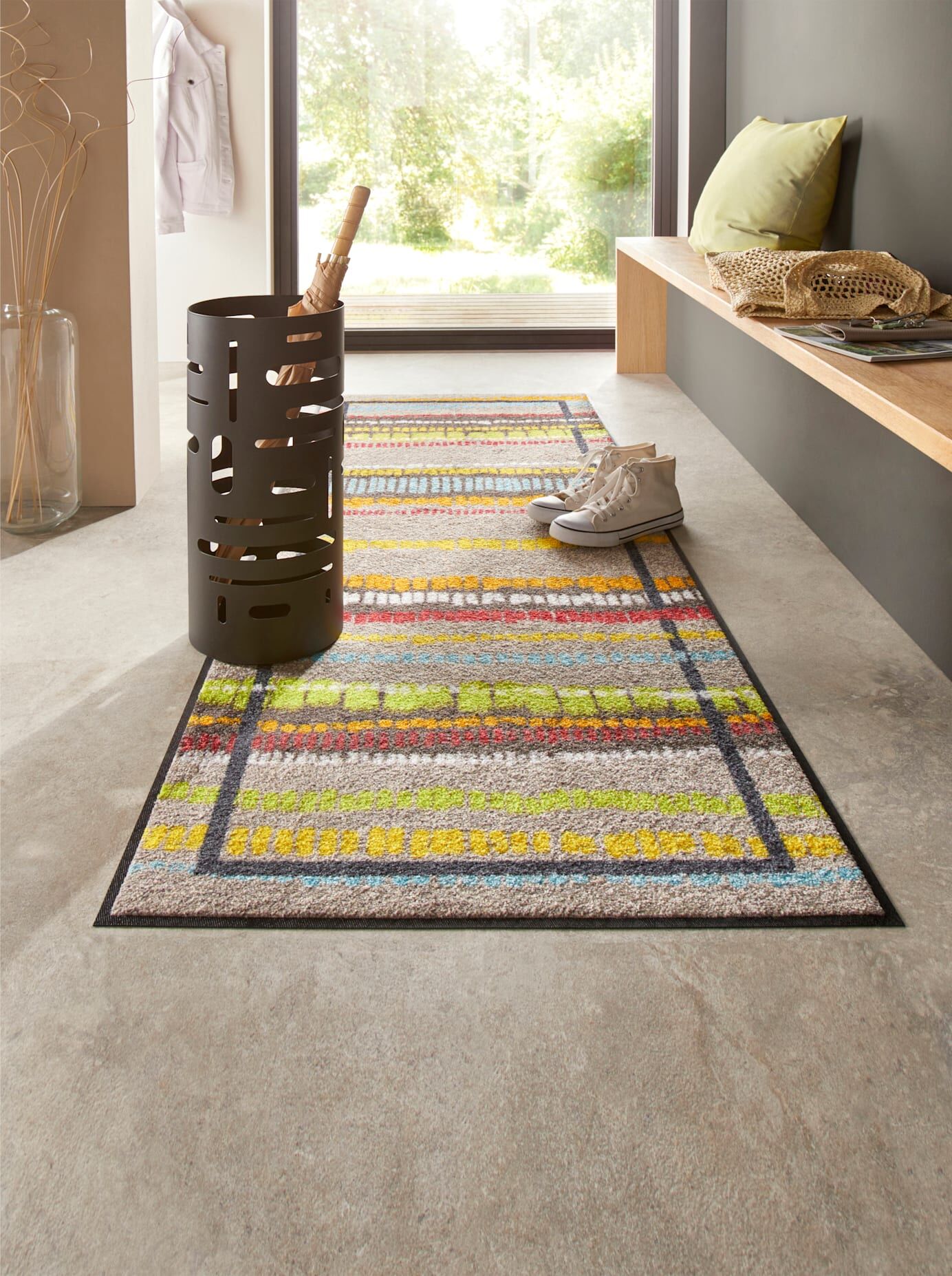 Schirmständer HEINE HOME, schwarz, B:20cm H:49cm T:20cm, Eisen, Regenschirmständer, Schirmständer schwarz Einheitsgröße