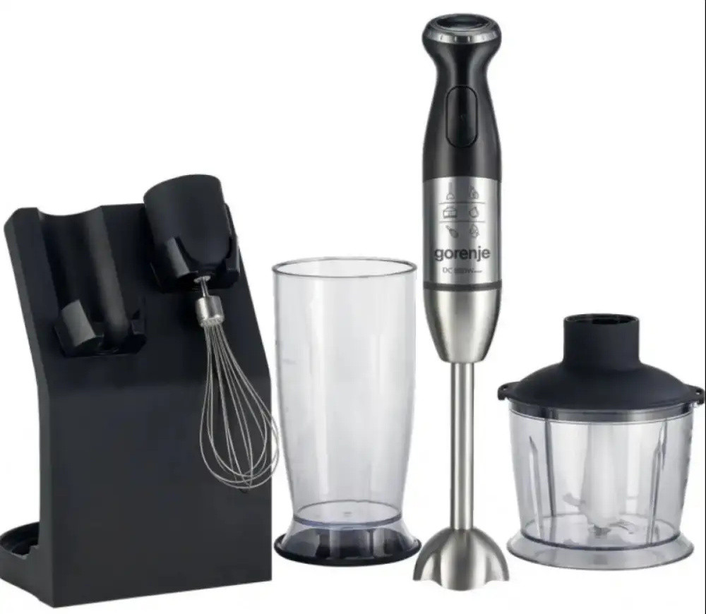 Gorenje HBC807QB Handmixer, 800 Watt, 0,5 liter, Zwart, RVS