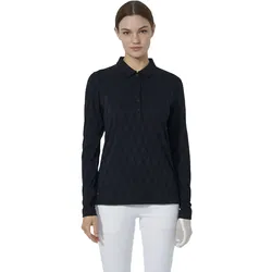 Daily Sports Polo Graphic Jaquard, langarm, schwarz