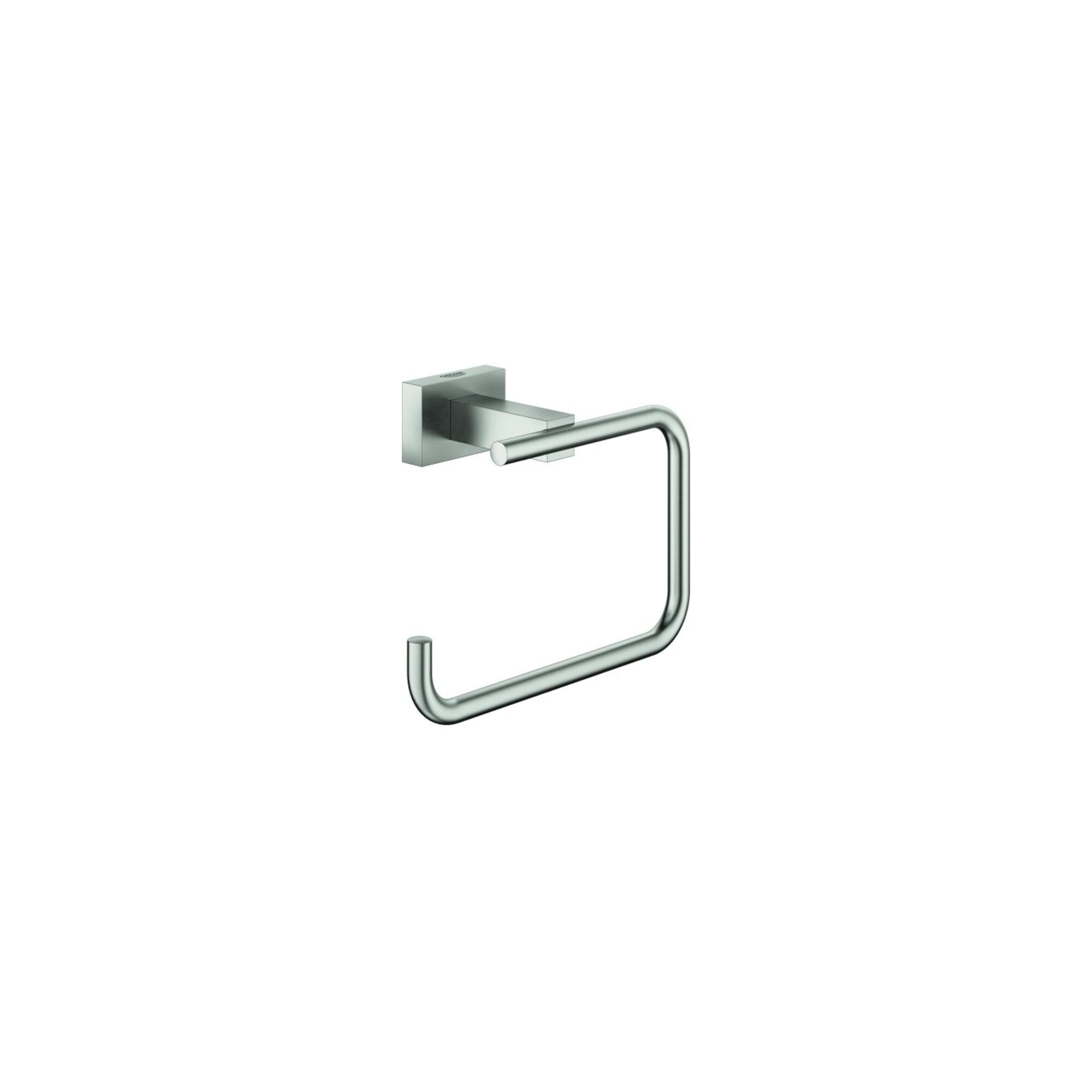 Grohe WC-Papierhalter Essentials Cube o. D., verdeckte Befestigung, supersteel (40507DC1)