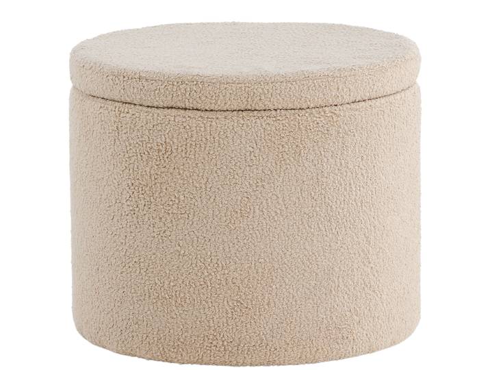 Pouf Dunken Ø 51cm Beige/Beige