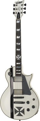 ESP Iron Cross SW Snow White mit Streifen und Graphik