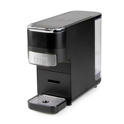 DOMO DO748K Kapselmaschine Schwarz Fassungsvermögen Tassen=1 E.S.E. Pad kompatibel, mit Filterkaffee-Funktion, One Touch