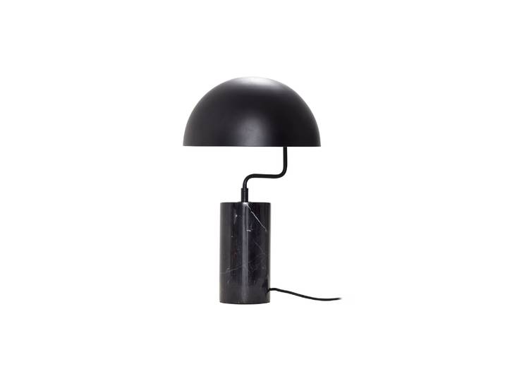HÜBSCH - Lampe de table Poise - Noir - Fer laqué