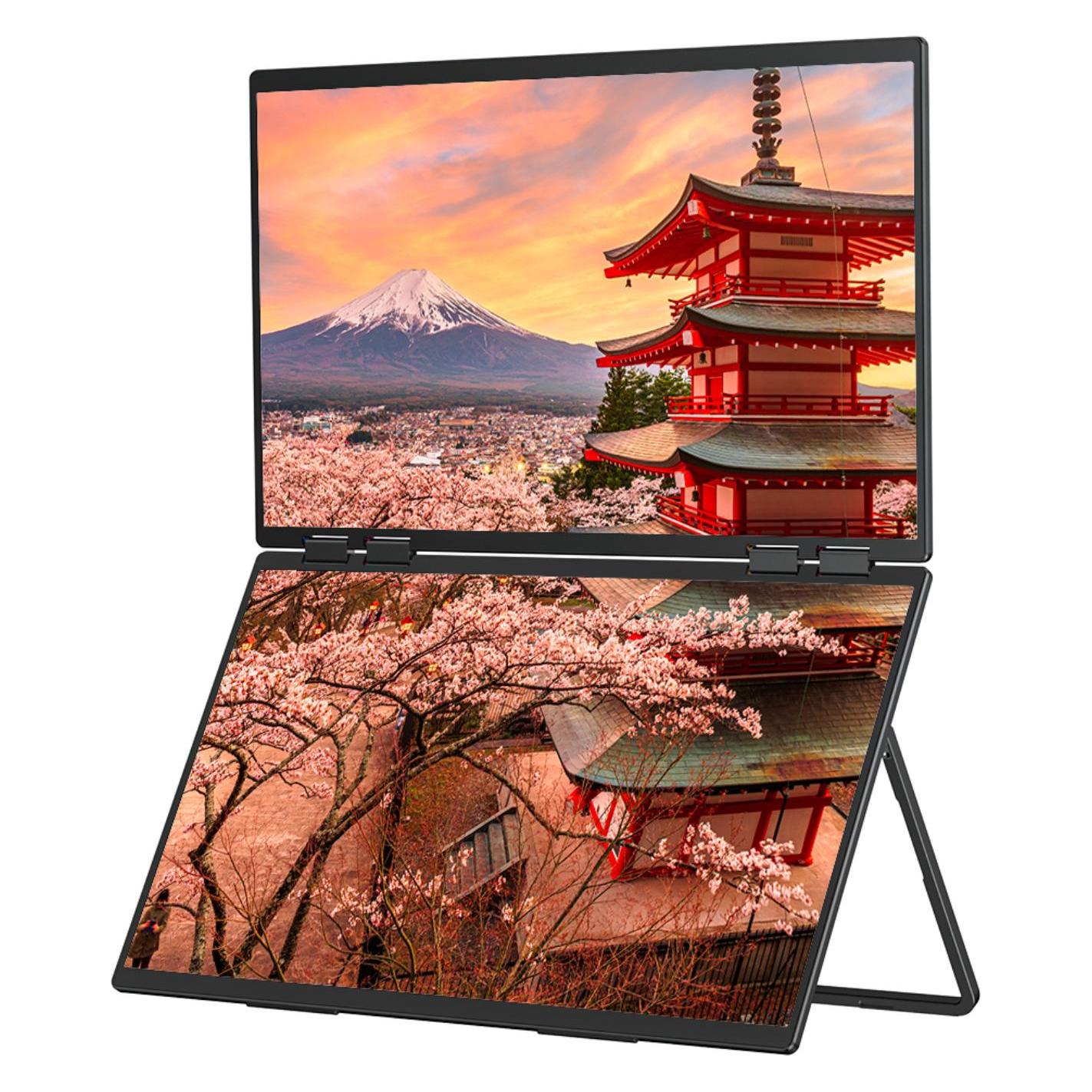 Japannext 60,5cm JN-DMD-IPS238F-C4 Dual-Monitor M-Touch FHD (1920 x 1080 Pixel, 23.80") (JN-DMD-IPS238F-C4)