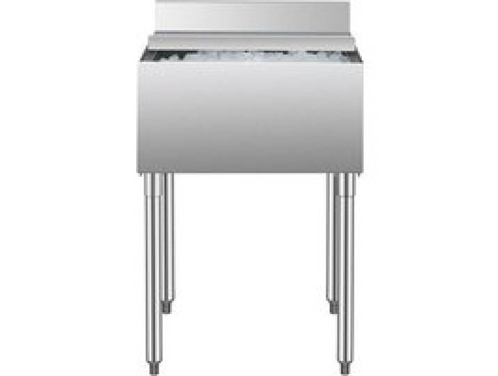 VEVOR kommerzieller Eisbehälter 61 L Untertheken-Eisbehälter (610 x 482 x 937 mm) Edelstahl-Eisbox mit Schiebedeckel & verstellbaren Kugelfüßen, Kühlwagen für Bar Restaurant Küche Silber