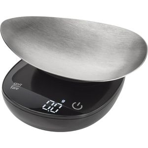 Caso Küchenwaage FinoCompact, Schüssel & Tara-Funktion, 0,1 g, batteriebetrieben, schwarz, Einheiten g / ml / oz, bis 500 g