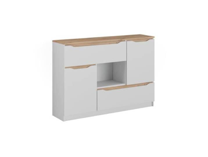Vicco Sideboard Ruben, Weiß/Artisan-Eiche 120 x 83.6 cm