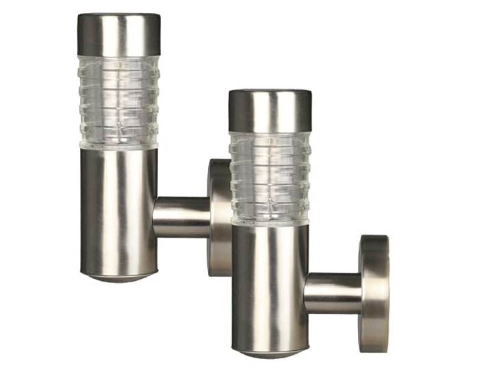 Luxform Solar-Wandleuchten Tacoma 2 Stk. Silber 34245