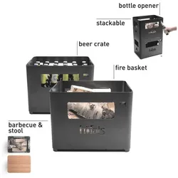 höfats Feuerkorb und Getränkekiste »Beer Box«
